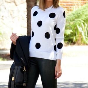EQUIPMENT  Shane Polka Dot Wool Sweater E126
